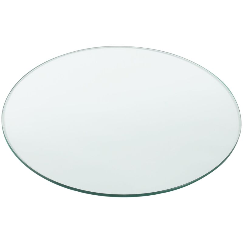 foto del prodotto piano tavolo in vetro esg diametro 70 cm trasparente