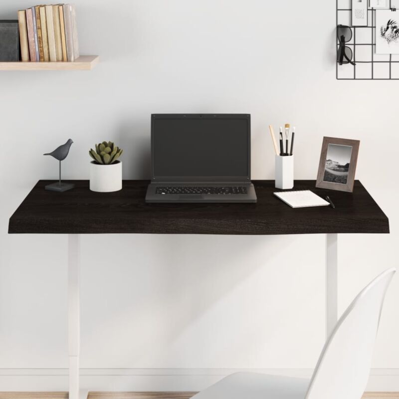 foto del prodotto piano tavolo marrone 100x50x 2 6 cm rovere massello trattato vidaxl