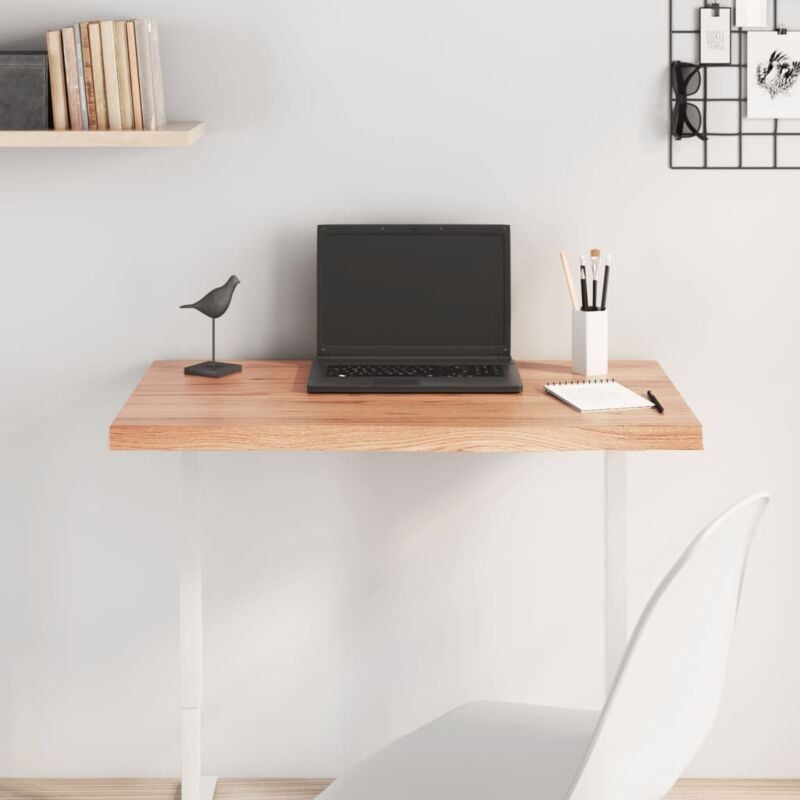 foto del prodotto piano tavolo marrone 80x60x 2 4 cm massello rovere trattato vidaxl