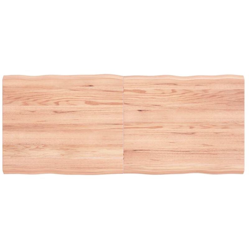 foto del prodotto piano tavolo marrone chiaro 120x50x 2 4 cm rovere non trattato vidaxl
