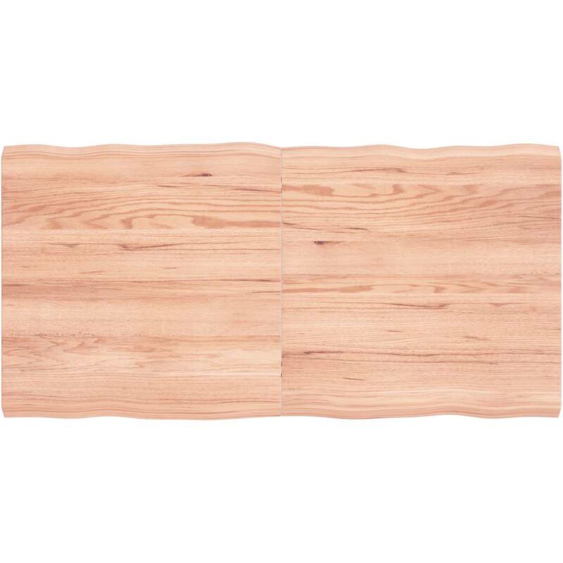 foto del prodotto piano tavolo marrone chiaro 120x60x 2 4 cm rovere non trattato vidaxl