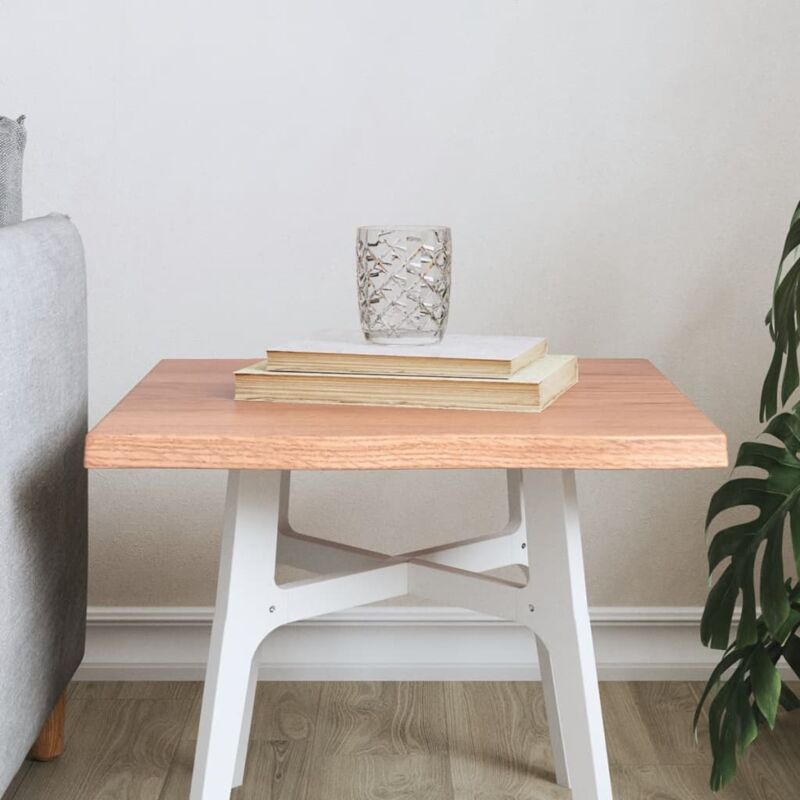 foto del prodotto piano tavolo marrone chiaro 40x40x2 cm in rovere non trattato - vidaxl