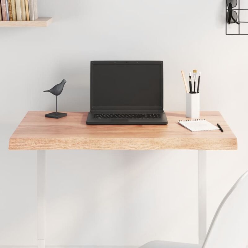 foto del prodotto piano tavolo marrone chiaro 80x40x 2 4 cm rovere non trattato vidaxl