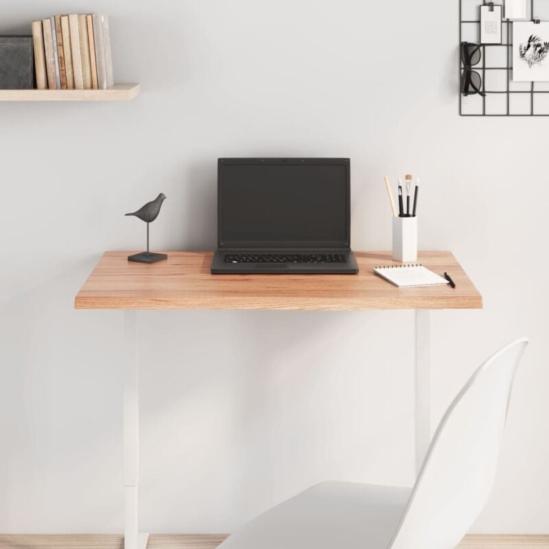foto del prodotto piano tavolo marrone chiaro 80x40x2cm rovere massello trattato vidaxl