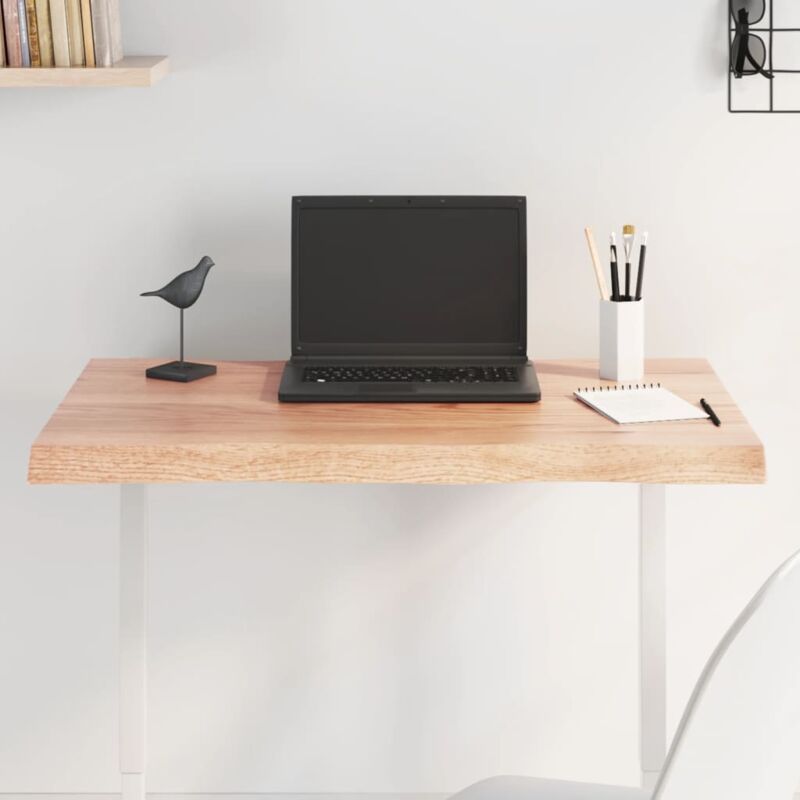 foto del prodotto piano tavolo marrone chiaro 80x50x 2 4 cm rovere non trattato vidaxl