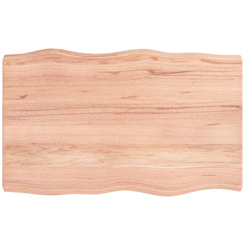 foto del prodotto piano tavolo marrone chiaro 80x50x 2 6 cm rovere non trattato vidaxl
