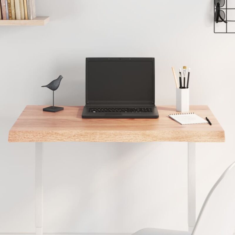 foto del prodotto piano tavolo marrone chiaro 80x60x 2 4 cm rovere non trattato vidaxl