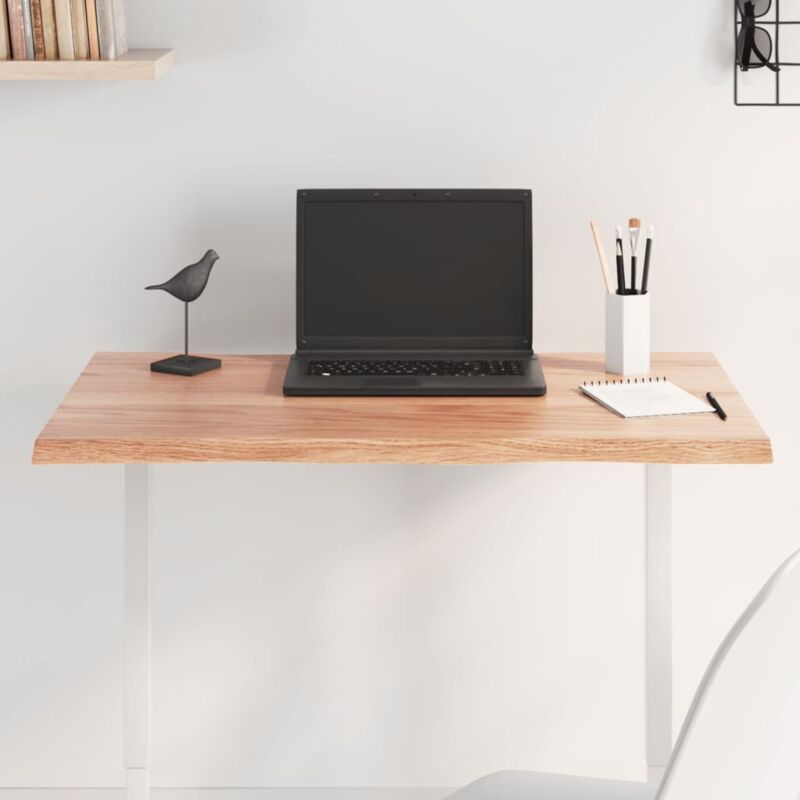 foto del prodotto piano tavolo marrone chiaro 80x60x2 cm in rovere non trattato vidaxl