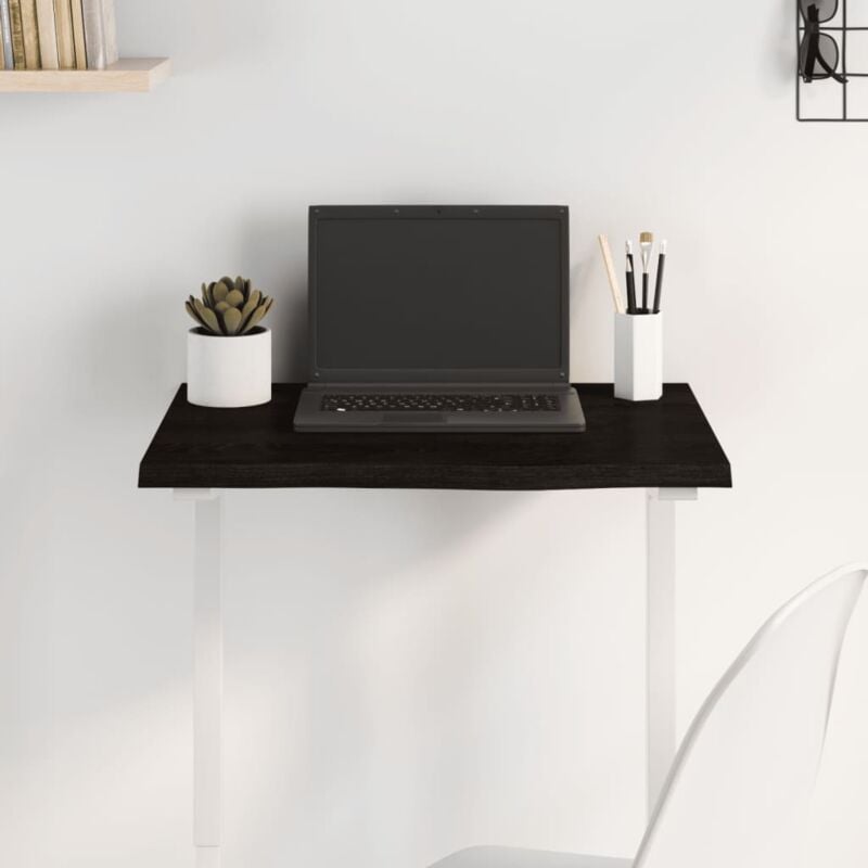 foto del prodotto piano tavolo marrone scuro 60x50x2cm rovere massello trattato vidaxl