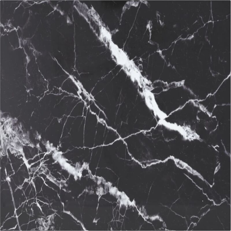 foto del prodotto piano tavolo nero 70x70 cm 6 mm vetro temperato design marmo vidaxl