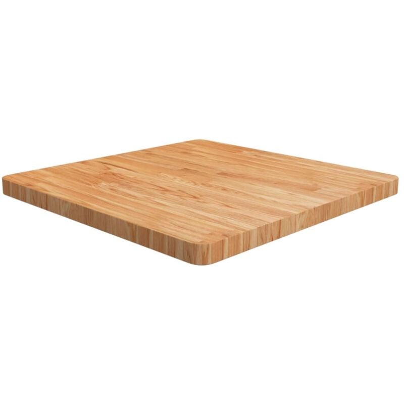 foto del prodotto piano tavolo quadrato marrone chiaro 70x70x4cm rovere trattatocod mxl 105403
