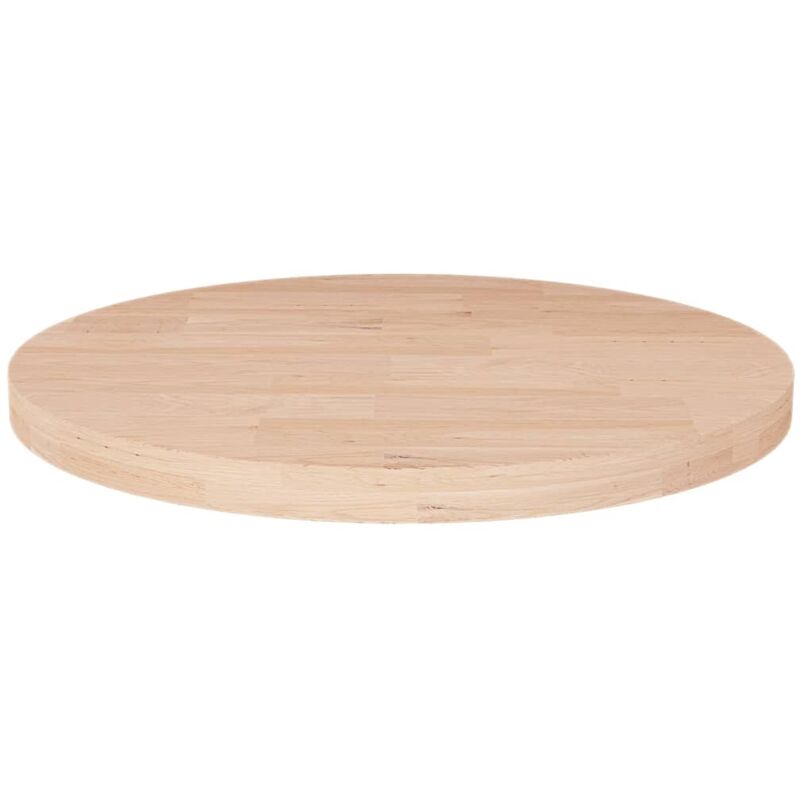 foto del prodotto piano tavolo rotondo 30x2,5 cm massello di rovere non trattato vidaxl