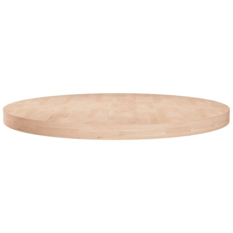 foto del prodotto piano tavolo rotondo 70x4 cm massello di rovere non trattato vidaxl