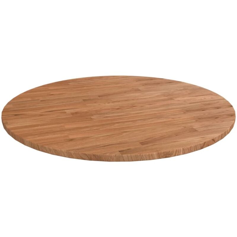 foto del prodotto piano tavolo rotondo marrone chiaro ø70x1,5 cm rovere trattato
