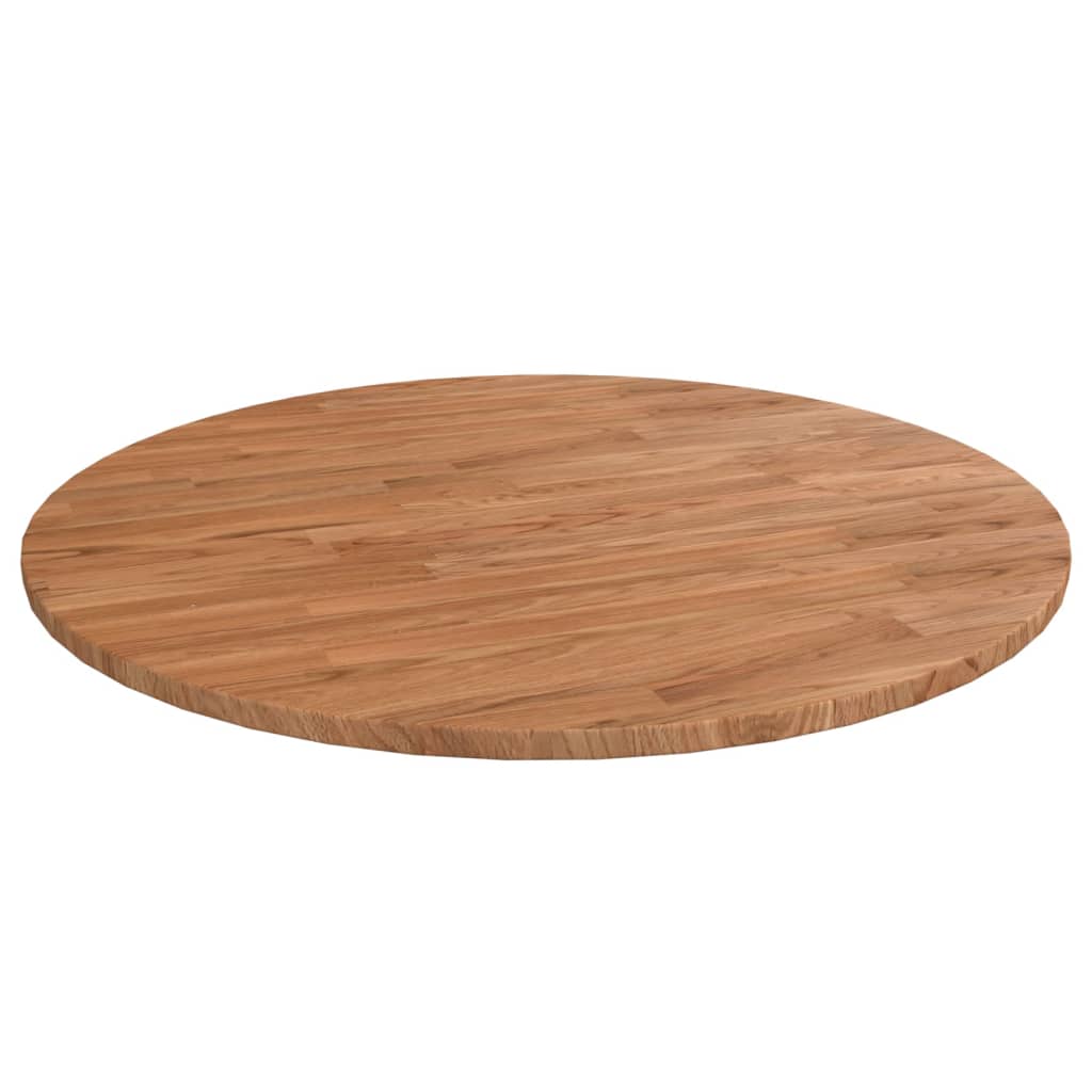 foto del prodotto piano tavolo rotondo marrone chiaro 80x1,5 cm rovere trattato cod mxl 67994