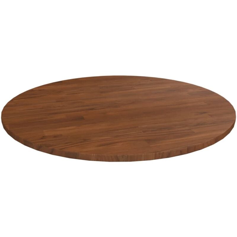 foto del prodotto piano tavolo rotondo marrone scuro 70x1,5 cm rovere trattato vidaxl
