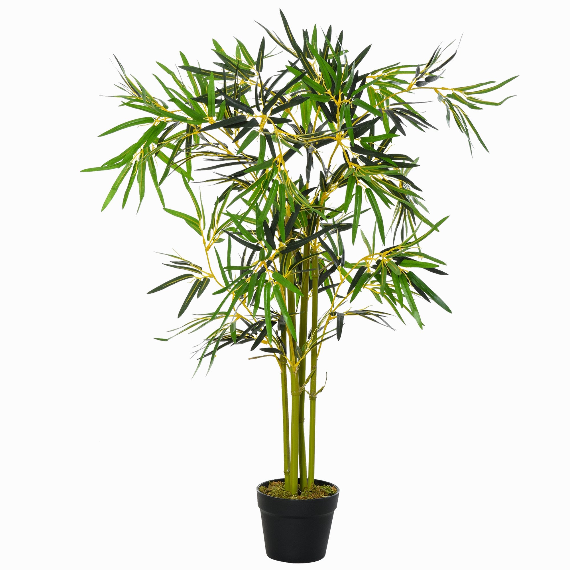foto del prodotto pianta artificiale bamb h120 cm con vaso verde