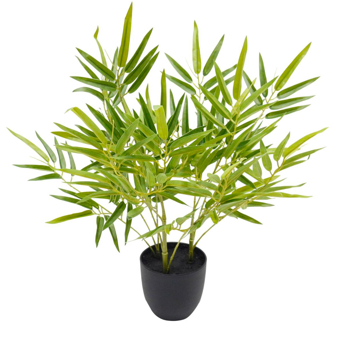 foto del prodotto pianta artificiale bamb h60 cm con vaso verde