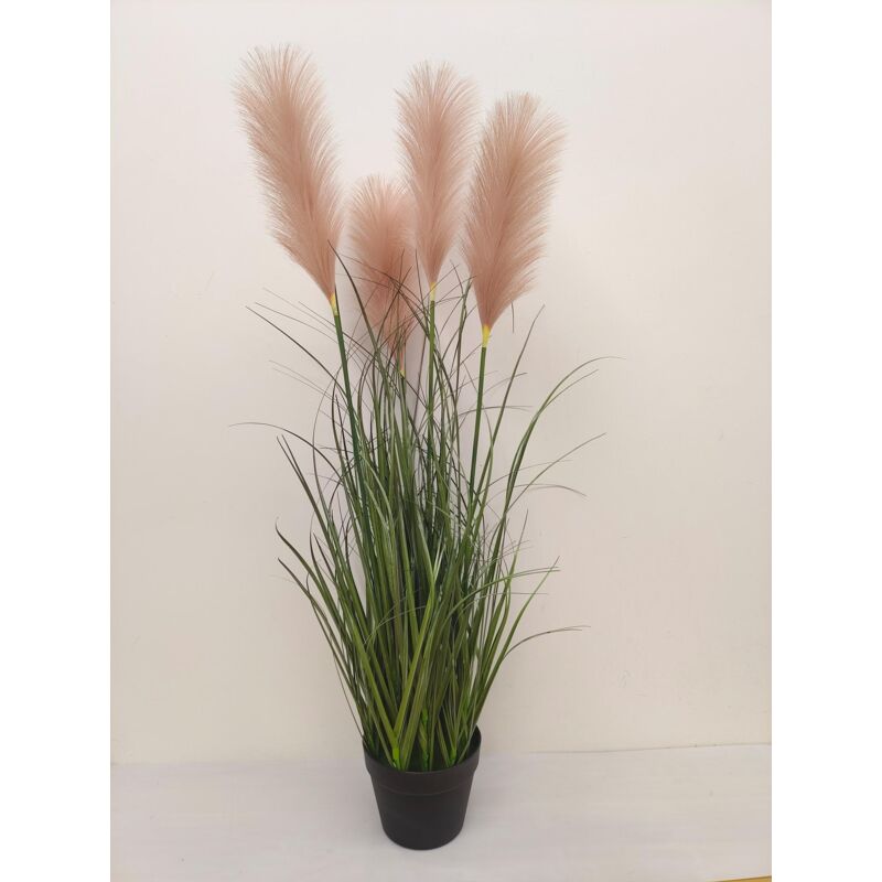 foto del prodotto pianta artificiale di festuca glauca con vaso h.115 cm verde