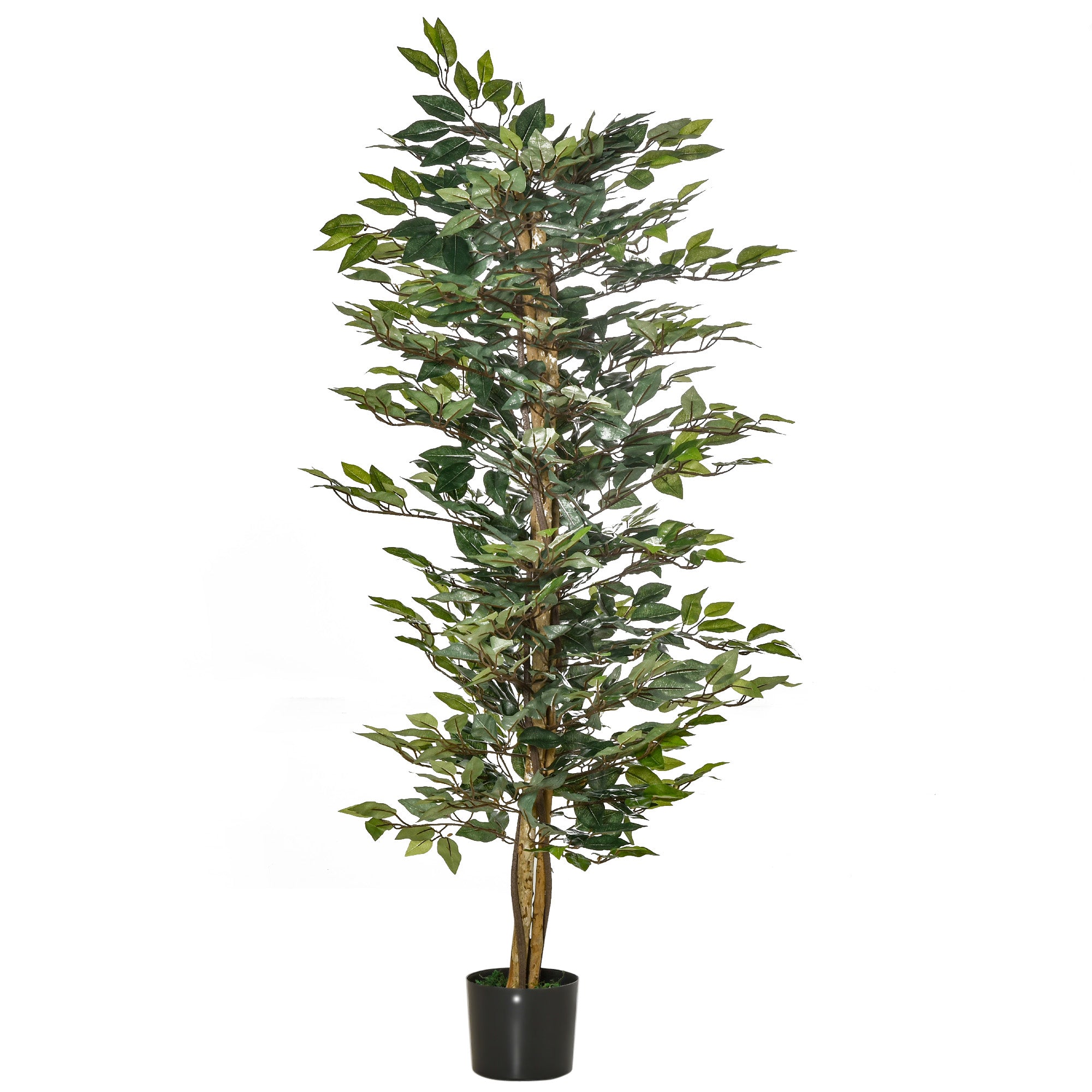 foto del prodotto pianta artificiale di ficus h150 cm con vaso verde