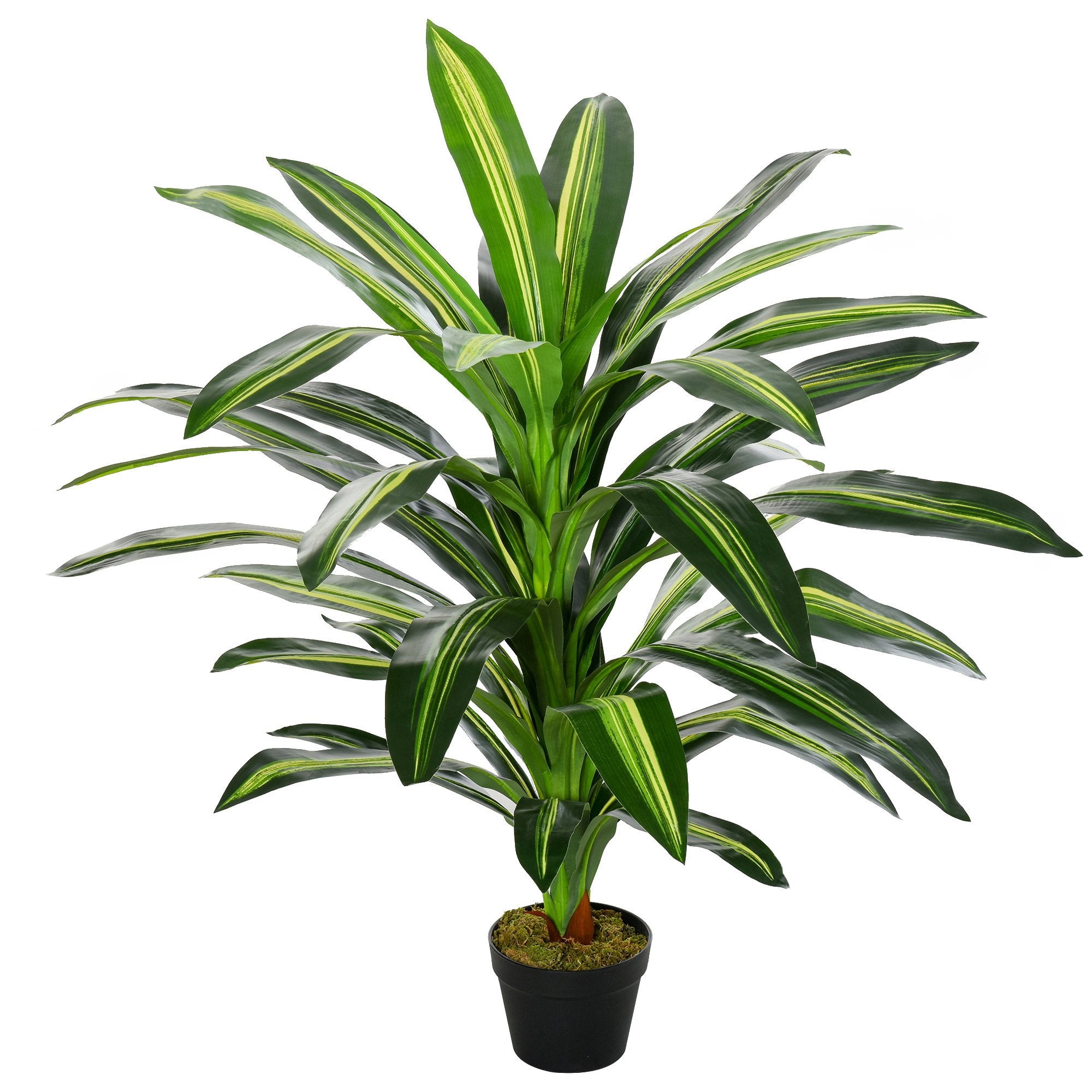 foto del prodotto pianta artificiale dracena h110 cm con vaso verde