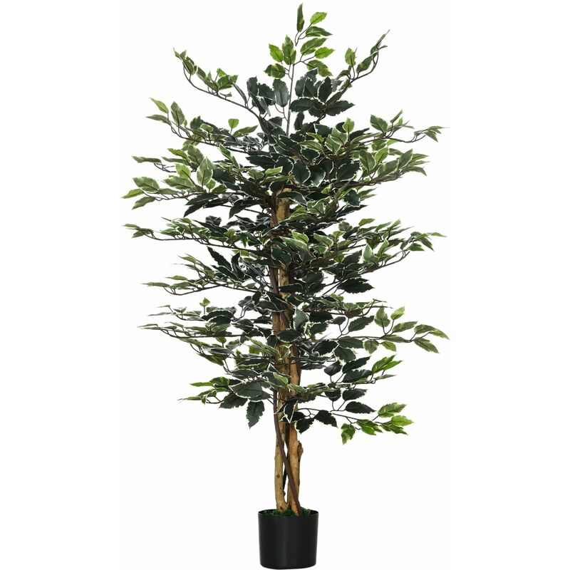 foto del prodotto pianta artificiale fico h130 cm con vaso verde