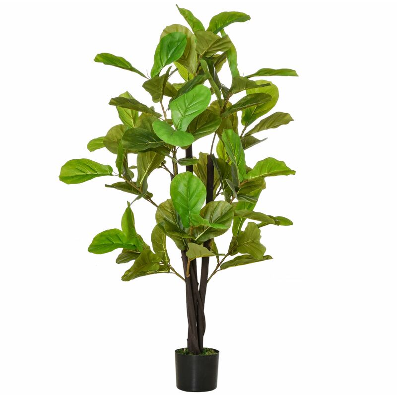 foto del prodotto pianta artificiale ficus h130 cm con vaso verde