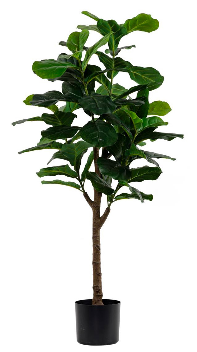 foto del prodotto pianta artificiale ficus lyrata h125 cm con vaso verde