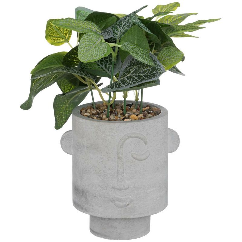 foto del prodotto pianta artificiale in vaso di cemento h26cm grigio atmosphera cr ateur d int rieur