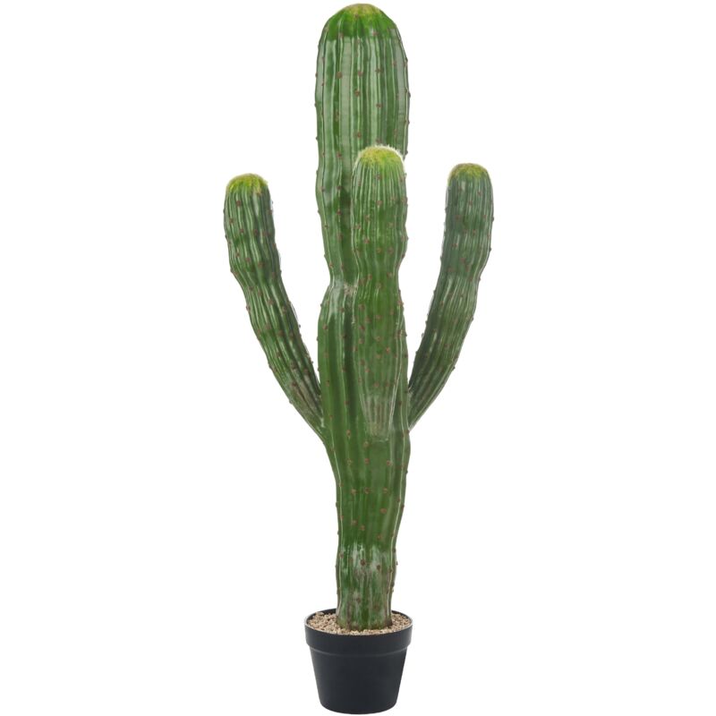 foto del prodotto pianta artificiale in vaso per uso interno decorazione in plastica 115 cm con vaso nero marocco cereus