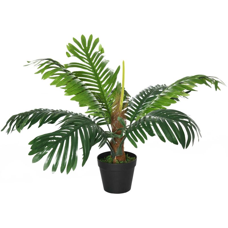 foto del prodotto pianta artificiale palma tropicale h60 cm con vaso verde