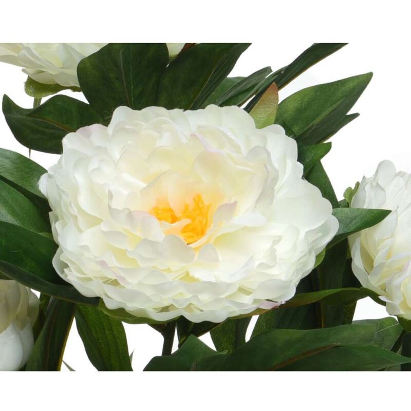 foto del prodotto pianta artificiale peonia colore bianco