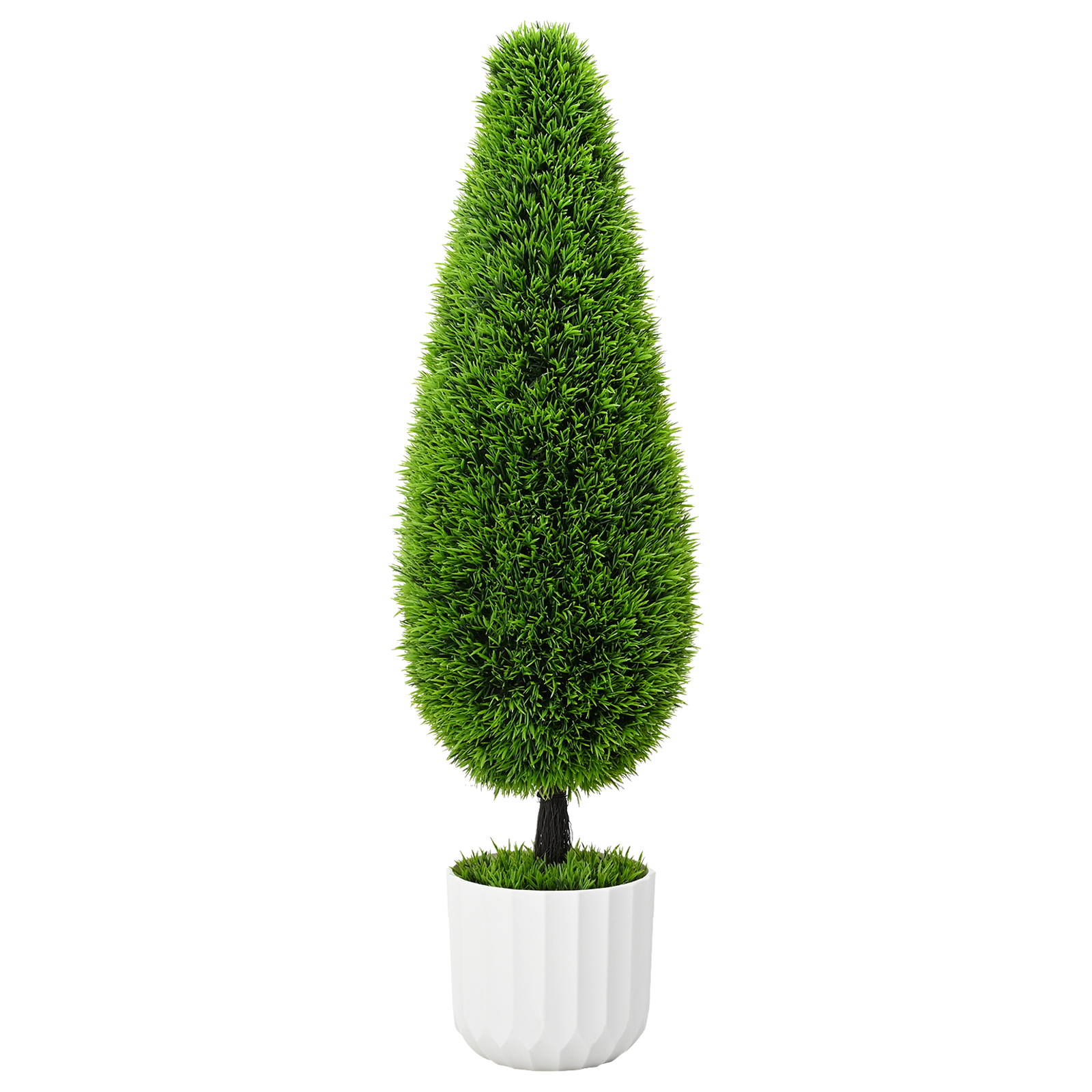 foto del prodotto pianta artificiale topiaria in pino con vaso 24x90 cm verde