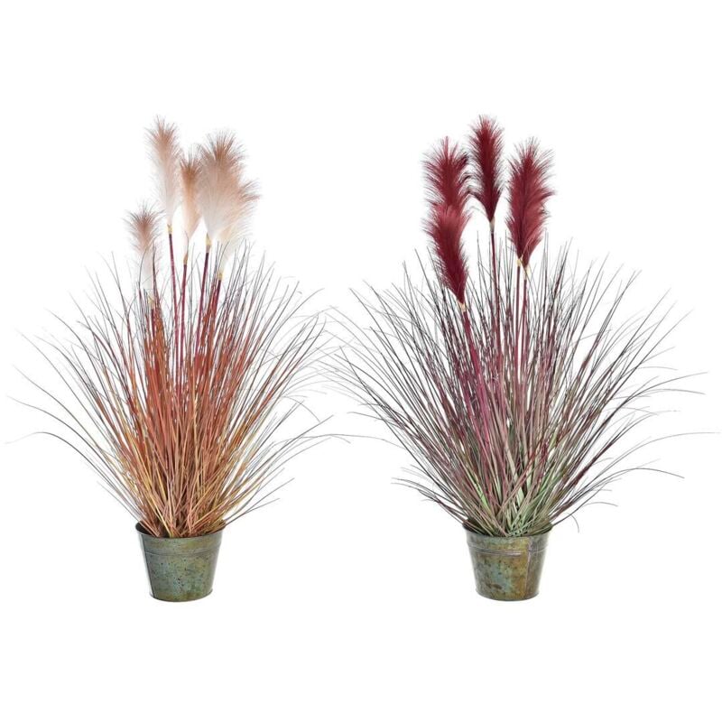 foto del prodotto pianta decorativa dkd home decor arancio polietilene bordeaux ottone 20 x 20 x 90 cm (2 unità)