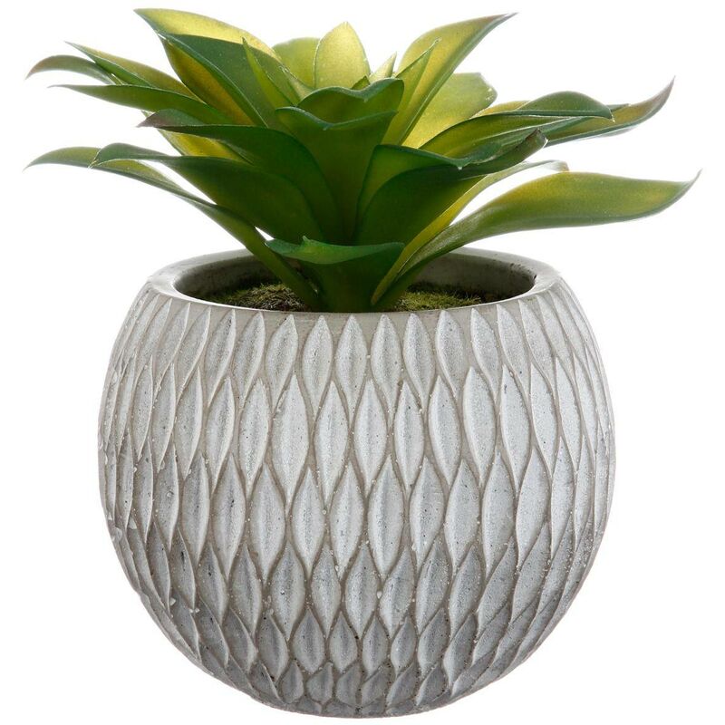 immagine 0 del prodotto pianta grassa artificiale vaso in cemento h17cm modello b atmosphera cr ateur d int rieur