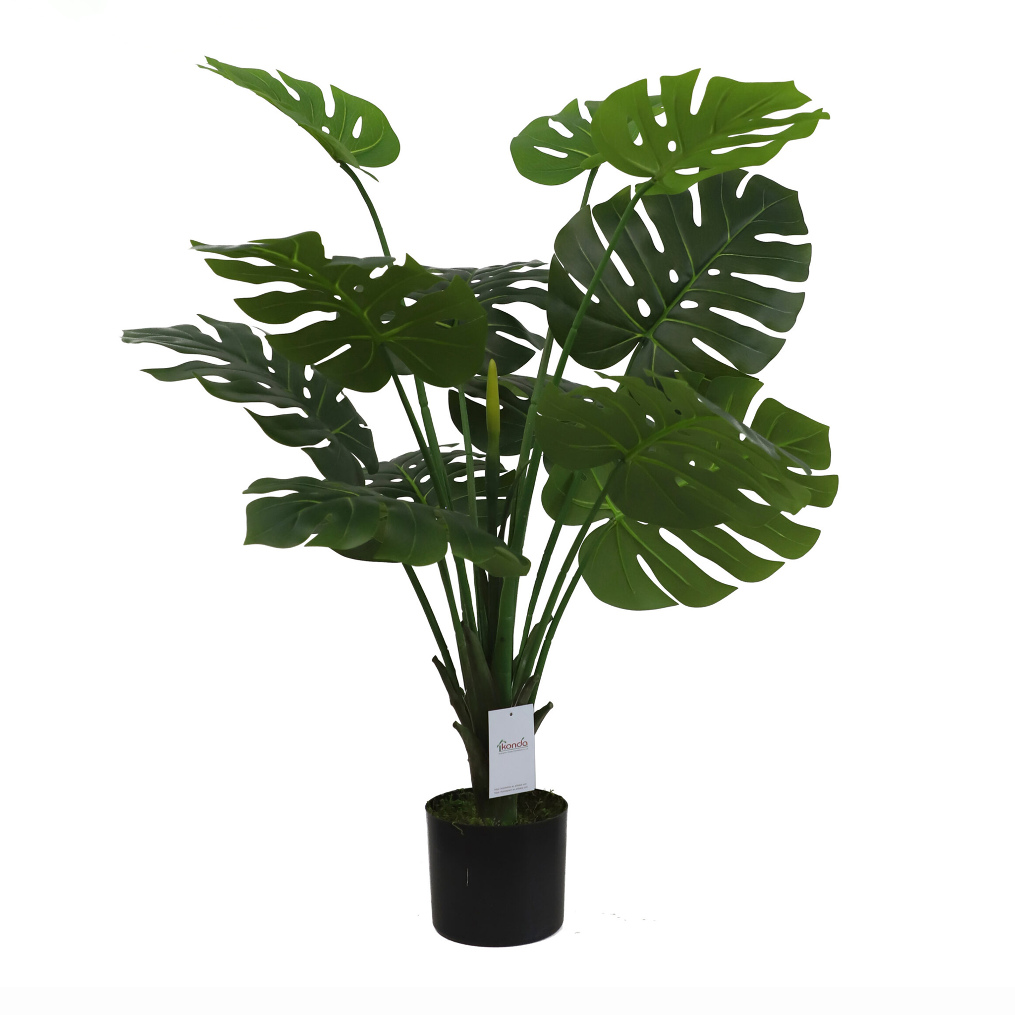 foto del prodotto pianta ornamentale per interno ed esterno albero di monstera artificiale in vaso 100cm
