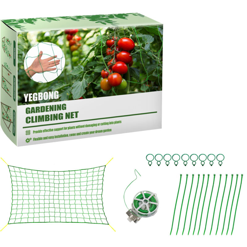 foto del prodotto pianta rampicante rete di vite luffa giardino pomodoro frutto della passione uva traliccio verde giardinaggio domestico 1,85 m