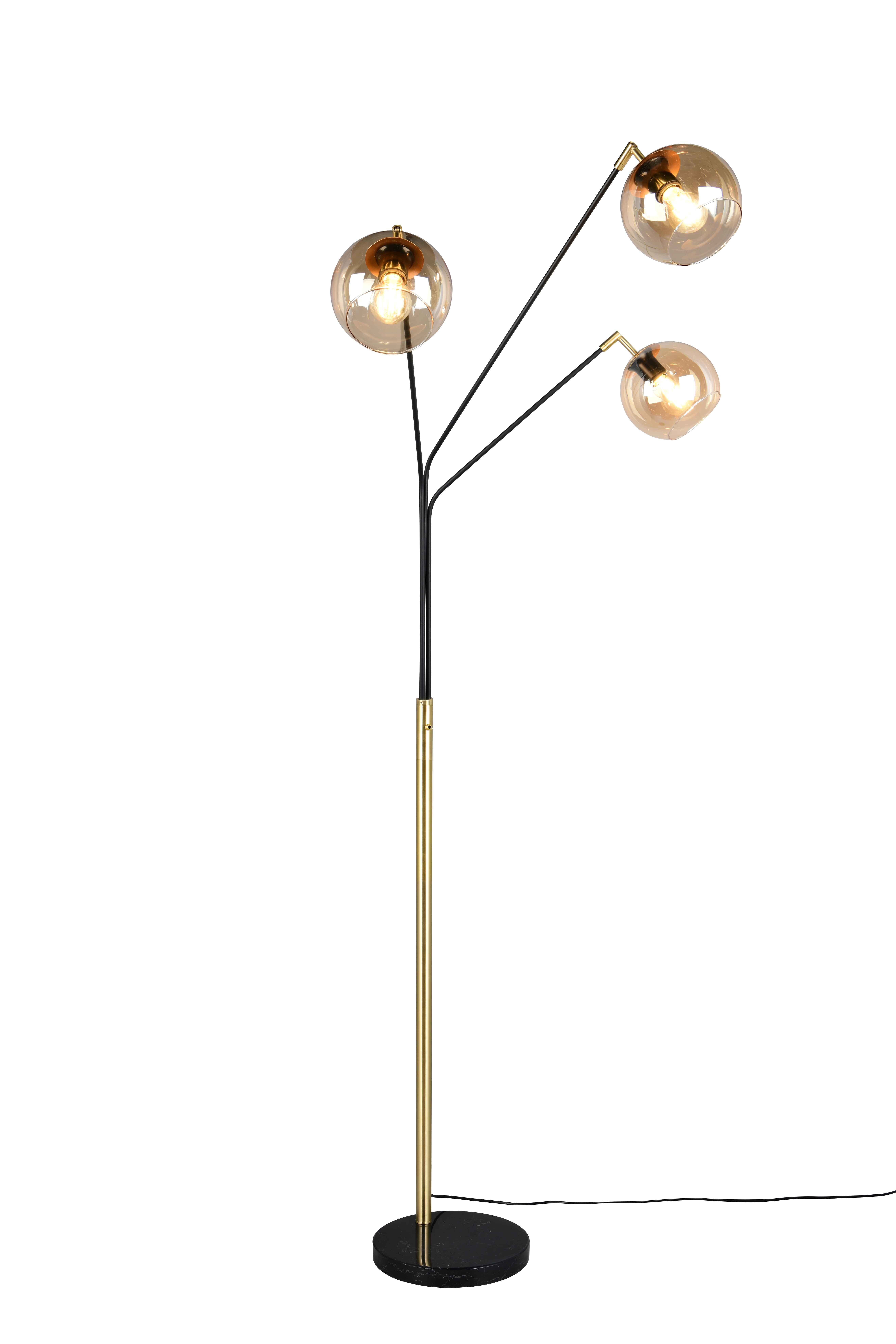 foto del prodotto piantana 3 diffusori, metallo e vetro, nero e oro, h200 cm, paxton