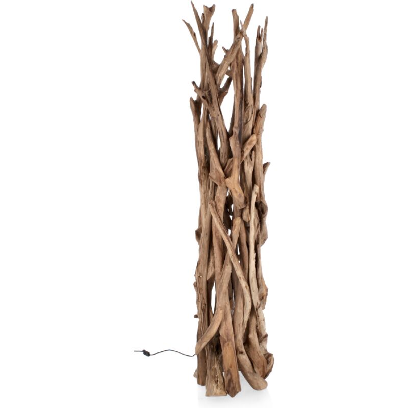 foto del prodotto piantana ace in legno di teak riciclato finitura naturale h 180 cm