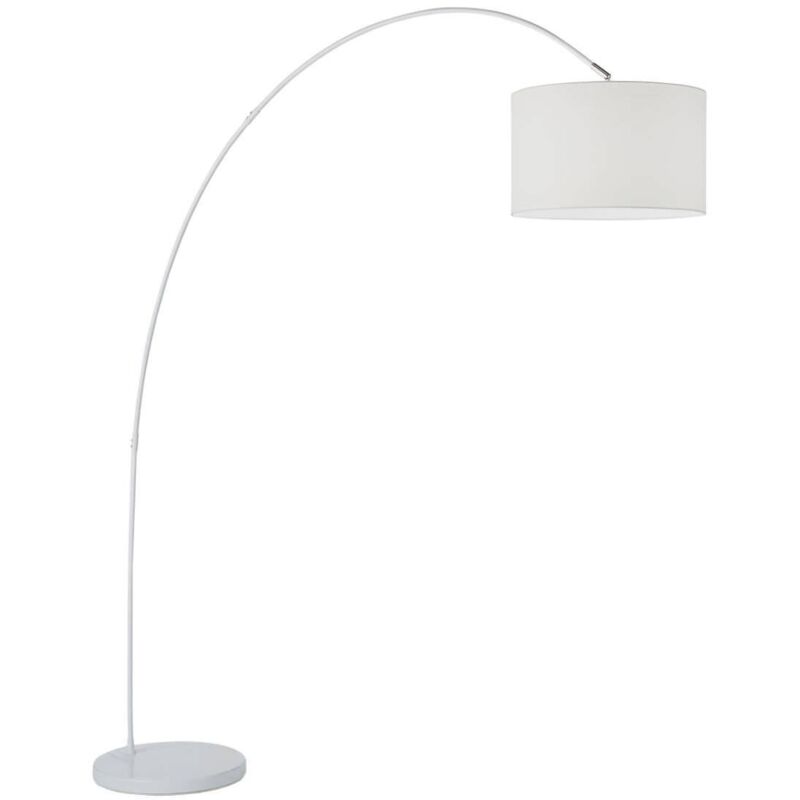 foto del prodotto piantana ad arco in metallo contemporanea callisto bianco 1 luce e27