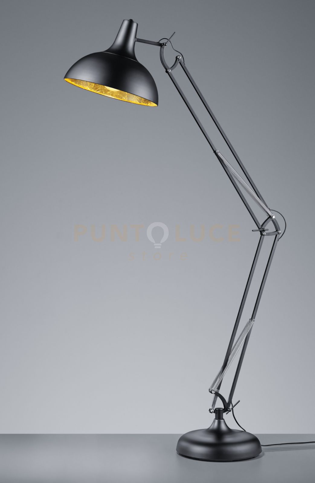foto del prodotto piantana architetto, metallo, nero e oro, h 180 cm, salvador