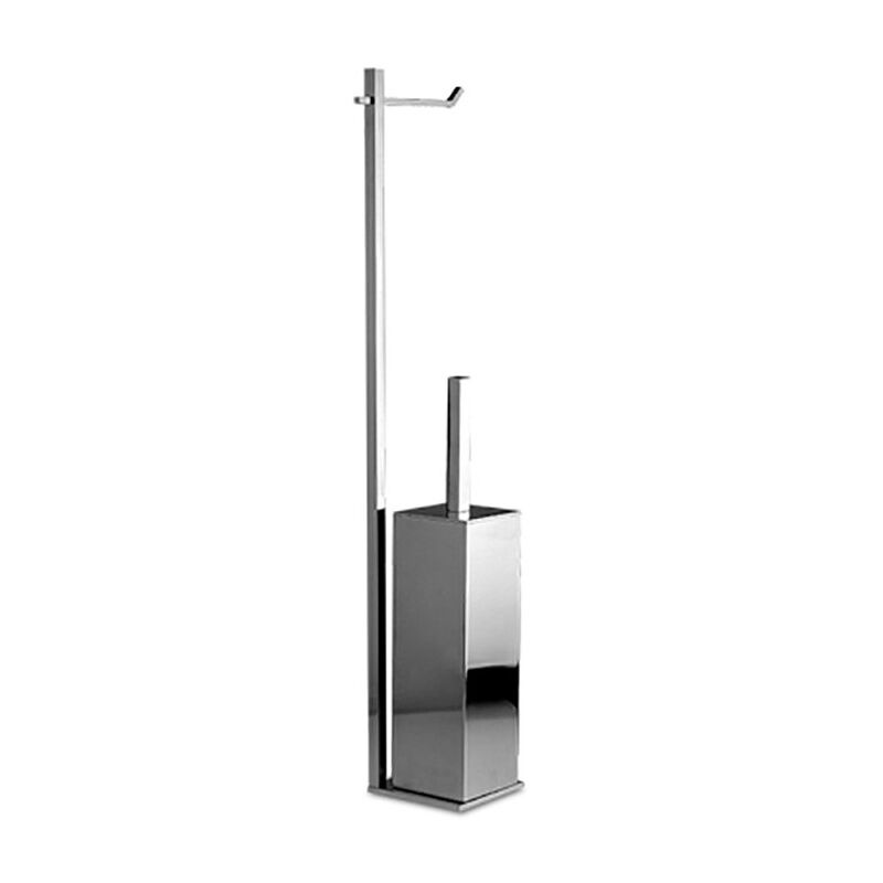 foto del prodotto piantana bagno water antibatterica ottone cromato base cm 10 x 10 piantana bagno