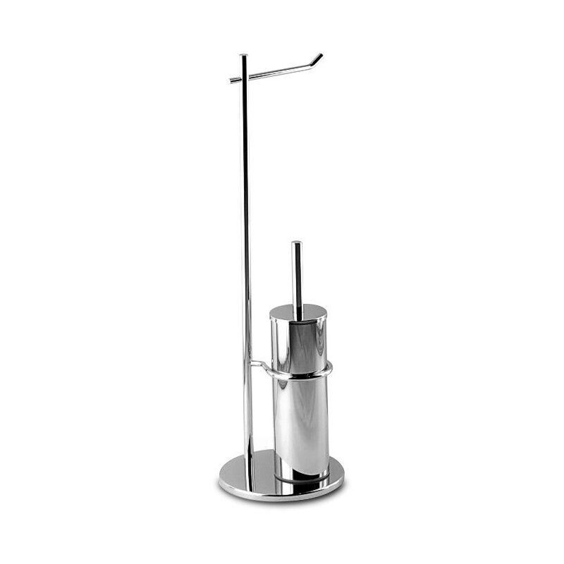foto del prodotto piantana bagno water ottone cromato con base rotonda piantana bagno