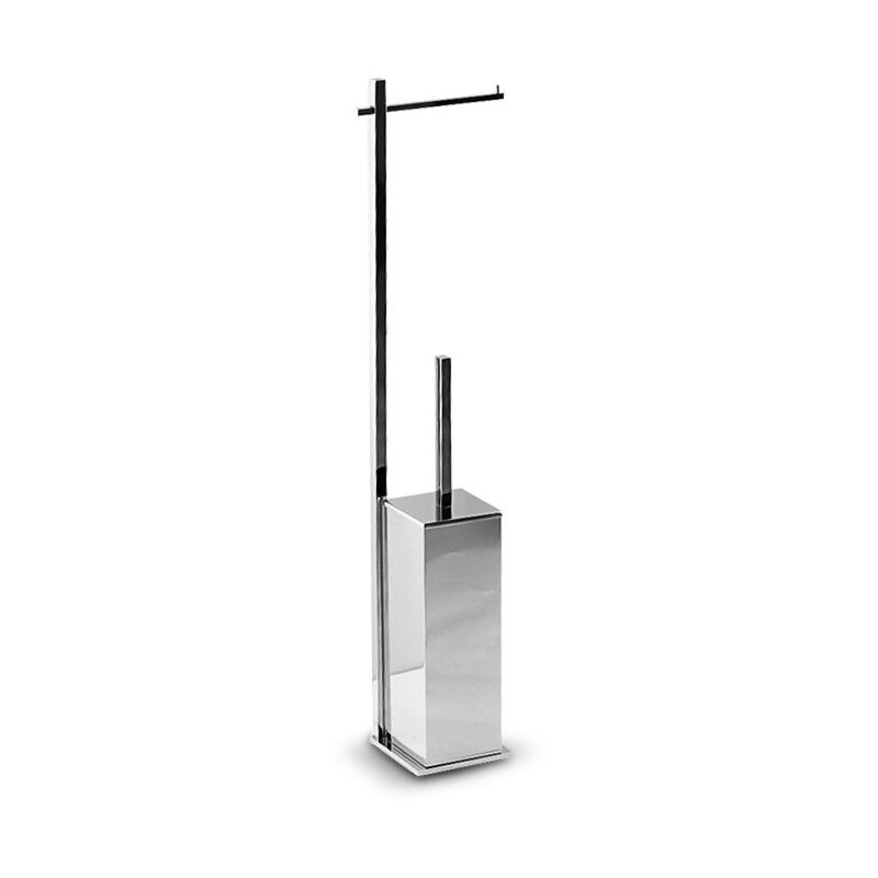 foto del prodotto piantana bagno water quadrata in ottone cromato, base cm 10 x 10 piantana da bagno