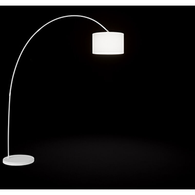 foto del prodotto piantana contemporanea callisto metallo bianco tessuto 1 luce e27