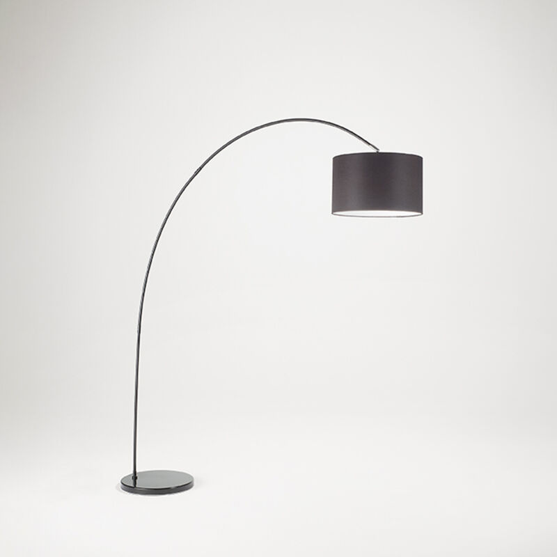 foto del prodotto piantana contemporanea callisto metallo nero tessuto 1 luce e27
