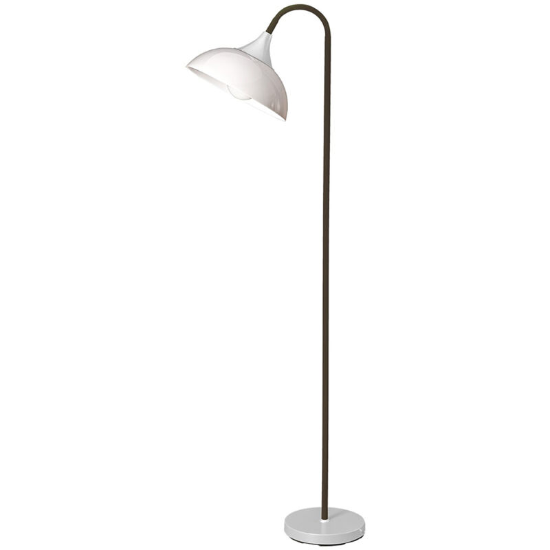 foto del prodotto piantana contemporanea swan metallo nero acrilico 1 luce e27