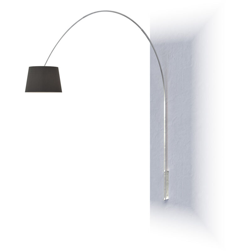 foto del prodotto piantana contemporanea turning metallo cromo diffusore nero 1 luce e27