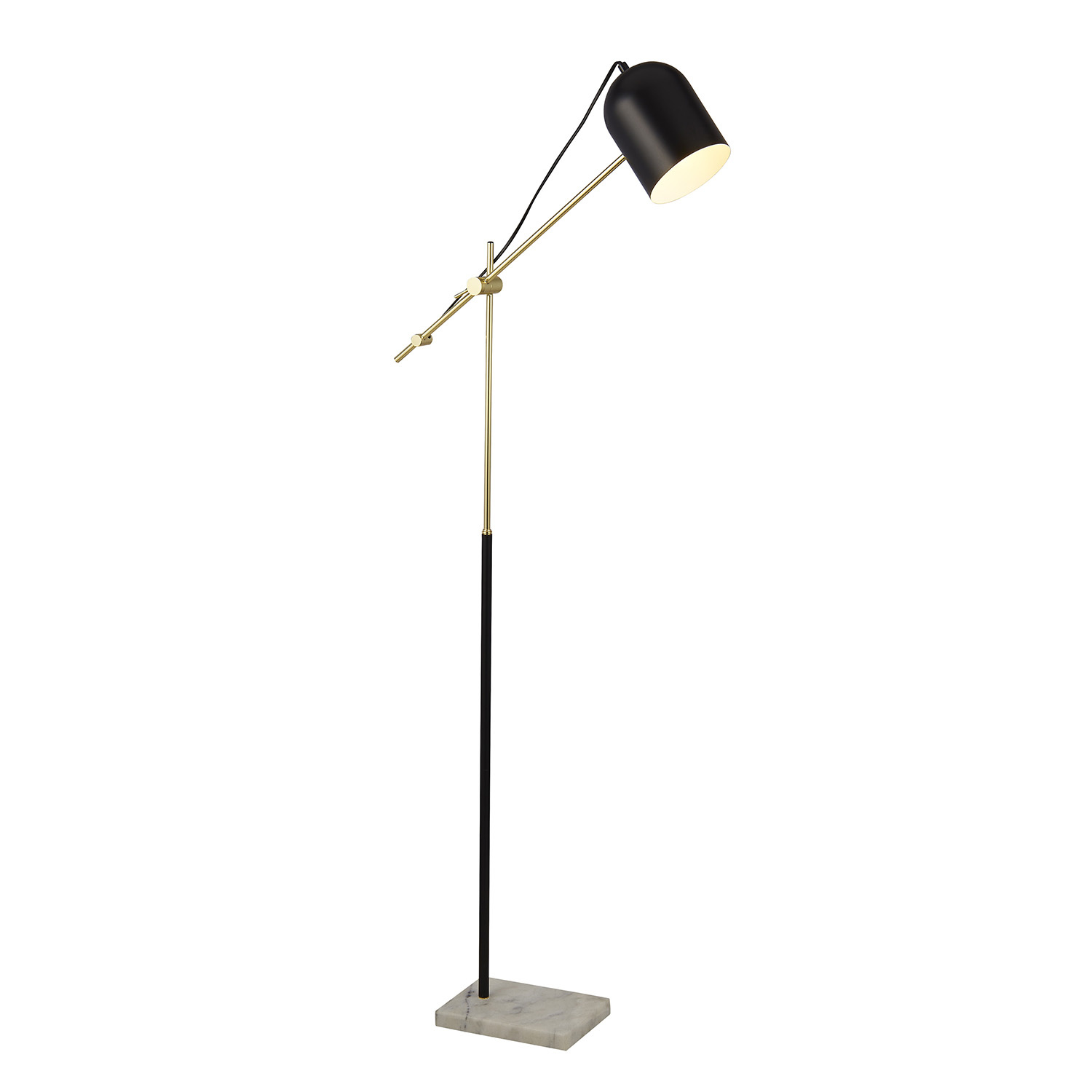 foto del prodotto piantana contemporaneo odissea acciaio nero oro 1 luce e27
