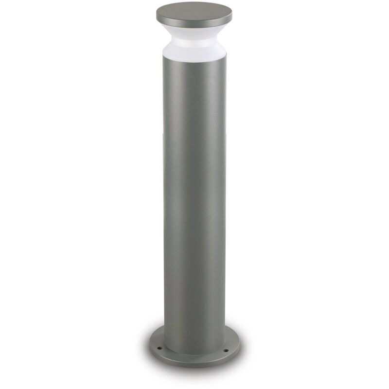 foto del prodotto piantana da terra moderna torre alluminio grigio 1 luce e27 15w ip44